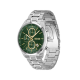 HUGO BOSS "GRAND PRIX" HERENHORLOGE STAAL CHRONO GROENE WIJZERPLAAT HB1514266 - 10069389