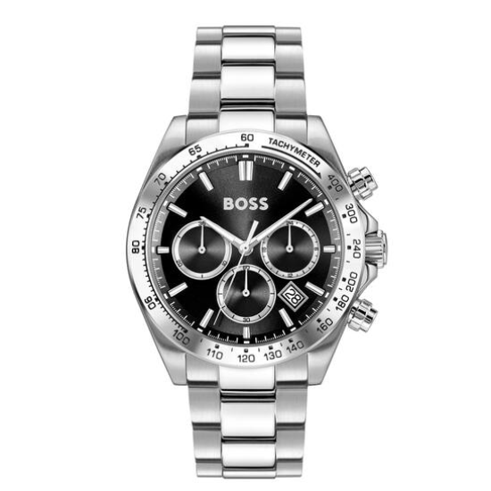 HUGO BOSS "HERO 2.0" HERENHORLOGE STAAL CHRONO ZWARTE WIJZERPLAAT HB1514267 - 10069390