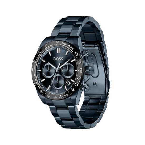 HUGO BOSS "HERO 2.0" HERENHORLOGE DONKERBLAUW-STAAL CHRONO DONKERBLAUWE WIJZERPLAAT HB1514270 - 10069393