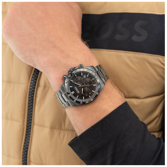 HUGO BOSS "HERO 2.0" HERENHORLOGE DONKERBLAUW-STAAL CHRONO DONKERBLAUWE WIJZERPLAAT HB1514270 - 10069393
