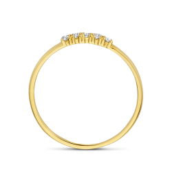 14k GG RIJRING MET 5 ZIRCONIAS - 10069400