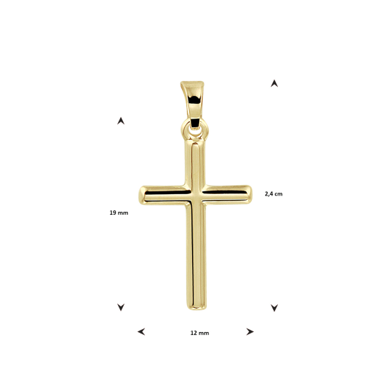 14k GEELGOUDEN KRUISHANGER - 10069403