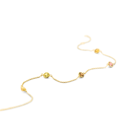 BLUSH 14k GG MULTICOLOR ARMBAND TOPAAS, CITRIEN ROOKKWARTS RHODOLIET EN PERIDOOT 2266YFC - 10069404