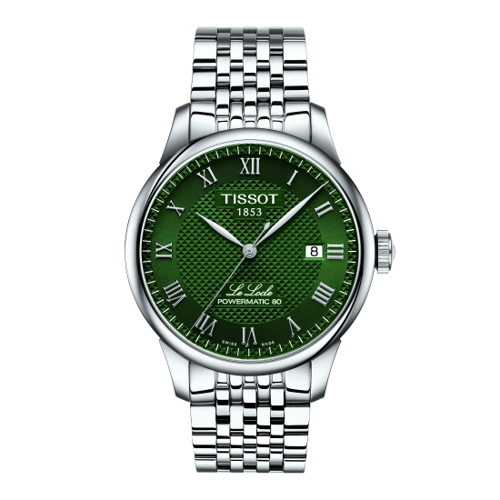 TISSOT "LE LOCLE PM80" HERENHORLOGE STAAL, AUTOMAAT GROENE WIJZERPLAAT T0064071109300 - 10069413