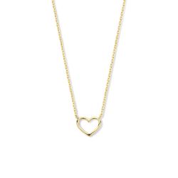 14k GG ANKERCOLLIER MET OPEN HART HANGER - 10069415