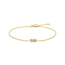 14k GG ANKERARMBAND MET ZIRCONIA BEZET INFINITY TEKEN - 10069417
