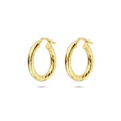 SILGOLD CREOLEN MET GETORSTE BUIS EN KLAPSTEKER - 10069421