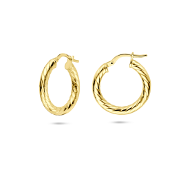 SILGOLD CREOLEN MET GETORSTE BUIS EN KLAPSTEKER - 10069421