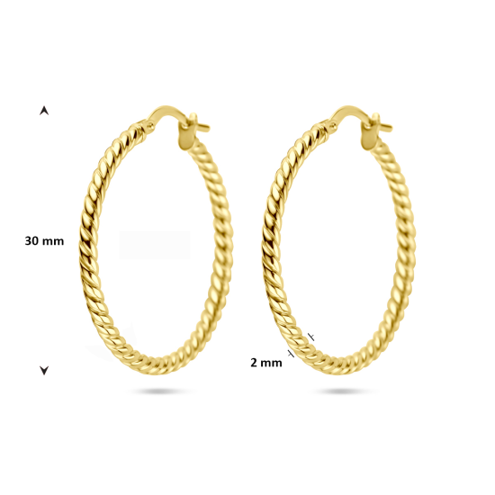 SILGOLD CREOLEN MET GETORSTE BUIS EN KLAPSTEKER - 10069422