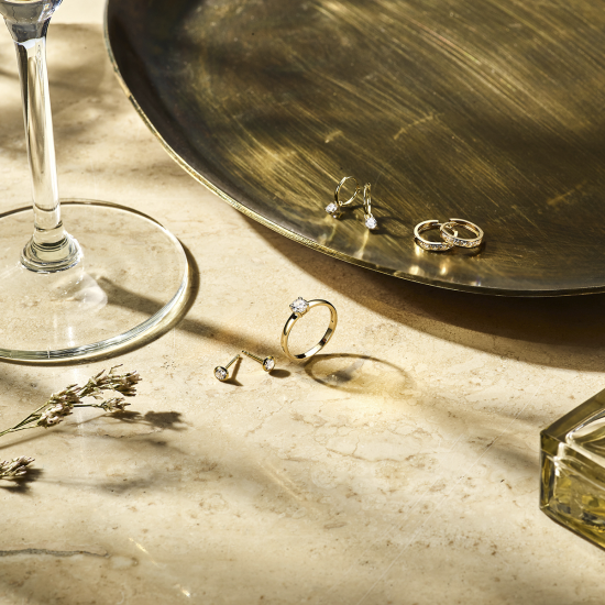 14k GG CREOLEN MET KLAPHAAK EN ZIRCONIA BEDEL - 10069427