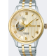 SEIKO "PRESAGE" BICOLOR STALEN HERENHORLOGE MET GOUDKLEURIGE OPEN HEART WIJZERPLAAT SSA464J1 - 10069429