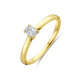 14k GG SOLITAIRRING BAGGUETTE LG DIAM.25ct H-SI - 10069430
