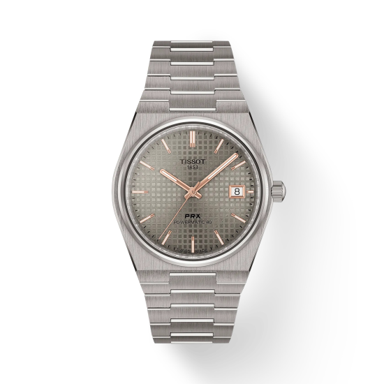 TISSOT "PRX TITANIUM" HERENHORLOGE AUTOMATIC GRIJZE WIJZERPLAAT T1378074406100 - 10069476