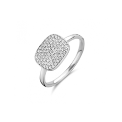 14k WG DRAADRING RECHTH.TONNAU PAVÉ DIAM.27ct H-SI - 1005714