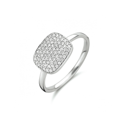 14k WG DRAADRING RECHTH.TONNAU PAVÉ DIAM.27ct H-SI - 1005714