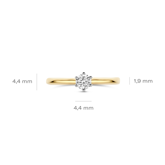 BLUSH 14k BICOLOR SOLITAIRRING BRILJANT LG DIAM.20ct TW-SI LG1037B/52 - 10069519