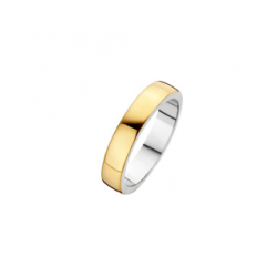 FJORY BICOLOR 4mm BREDE RING L.BOL ZILV. BINNEN GOUDEN BUITENKANT - 10069563