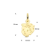 14k JONGENS KINDERKOPJE HANGER ca.10x10mm - 10069568