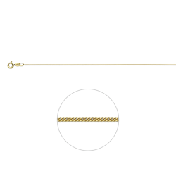 14k GEELGOUDEN GOURMETTE COLLIER 0,8mm 45cm - 10069574