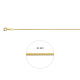 14k GEELGOUDEN GOURMETTE COLLIER 1,1mm 45cm - 10069575
