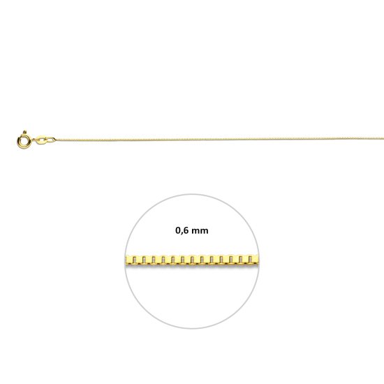 14k GEELGOUDEN VENITIAANS COLLIER 0,6mm 45cm - 10069577