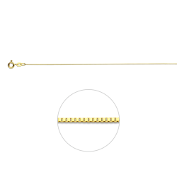 14k GEELGOUDEN VENITIAANS COLLIER 0,6mm 42cm - 10069579