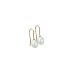 PARELOORHANGERS DRUPPEL 8x6,5mm 14k GG HOLL.HAAK - 9887