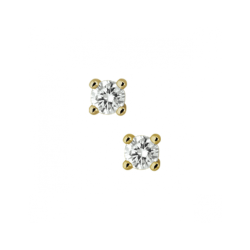 14k GG SOLITAIR OORSTEKERS 4P KLAUW DIAM.50ct H-P1 - 1007189