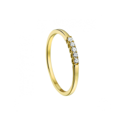 14k GG RIJ RING 2mm 5x DIAM.10ct H-SI - 10067487