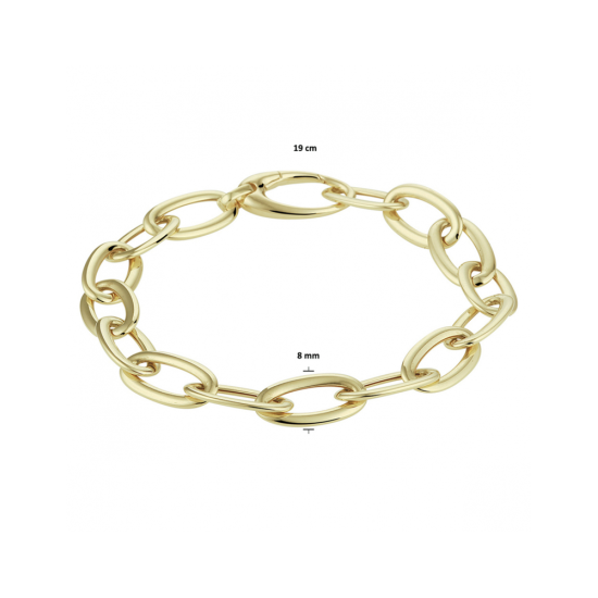 14k GG ARMBAND OVAAL OOG OPEN 8mm 19cm - 1006870