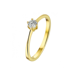 14k GG SOLITAIRRING 6P KLAUW ZIRCONIA 3,5mm - 10067348