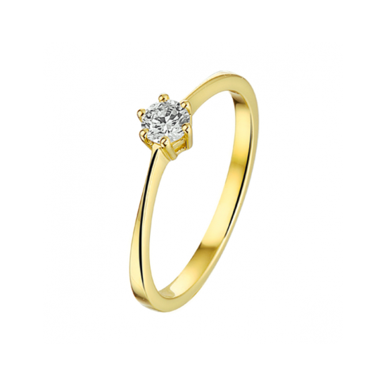 14k GG SOLITAIRRING 6P KLAUW ZIRCONIA 3,5mm - 10067348