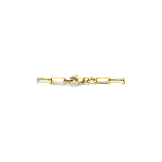 14k GG COLLIER OVALE DRAAD 1mm ELEMTEN 4x10mm 42cm - 1007117