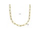 14k GG COLLIER OVALE DRAAD 1mm ELEMTEN 4x10mm 42cm - 1007117