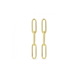 14K GG oorhangers paperclip 3x23mm - 1007120