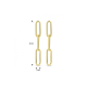 14K GG oorhangers paperclip 3x23mm - 1007120