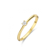 14k GG SOLITAIRRING 1.6mm KLAUW 4P .05ct G-Si - 1007088