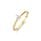 14k GG SOLITAIRRING 1.6mm KLAUW 4P .05ct G-Si - 1007088