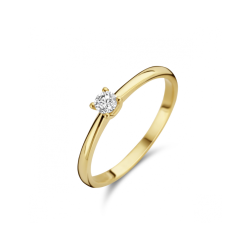 14k GG 4P SOLITAIRRING DIAM.10ct F/G-Si - 1006830