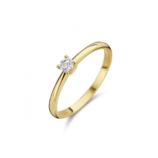 14k GG 4P SOLITAIRRING DIAM.10ct F/G-Si - 1006830