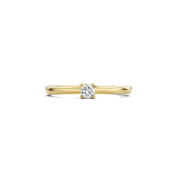 14k GG 4P SOLITAIRRING DIAM.10ct F/G-Si - 1006830