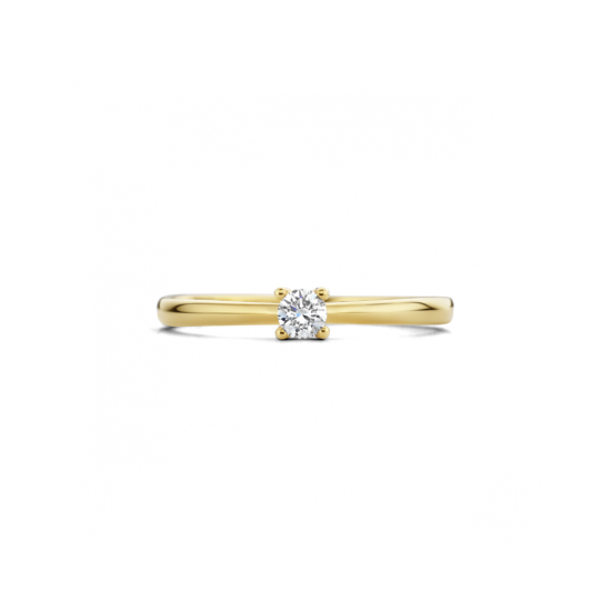 14k GG 4P SOLITAIRRING DIAM.10ct F/G-Si - 1006830