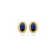 14k GG  SOLITAIROORST. 7x5mm OVALE BLAUWE SAFFIER 5x3mm a .31ct - 10067401