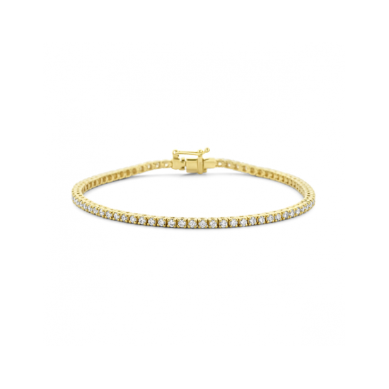 14k GG TENNISARMBAND MET 2ct G-SI LABGROWN DIAMANTEN 3,3mm 17,5cm - 10069130