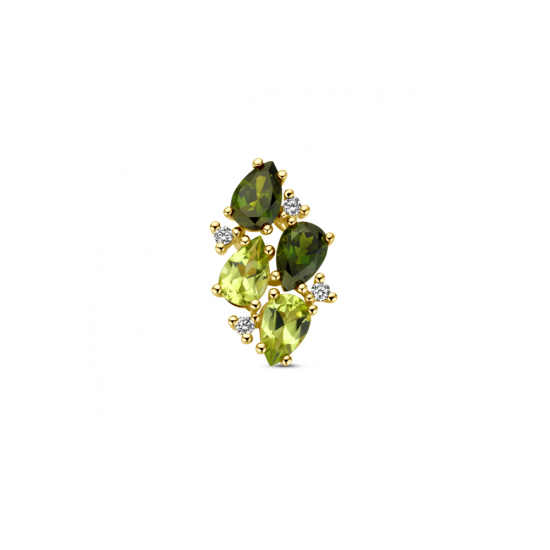 14k GG HANGER PERIDOT TOERM BRILJ.06ct H-SI - 10067493