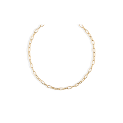 14k GG COLLIER MET OPEN OVALE ELEMENTEN 3x14mm 55cm - 10067215