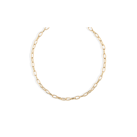 14k GG COLLIER MET OPEN OVALE ELEMENTEN 3x14mm 55cm - 10067215