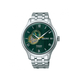 SEIKO PRESAGE "ZEN GARDEN SAKURA OPEN HEART" HPH ST-ST AUTOMATIC GROENE WIJZERPLAAT - 10068392